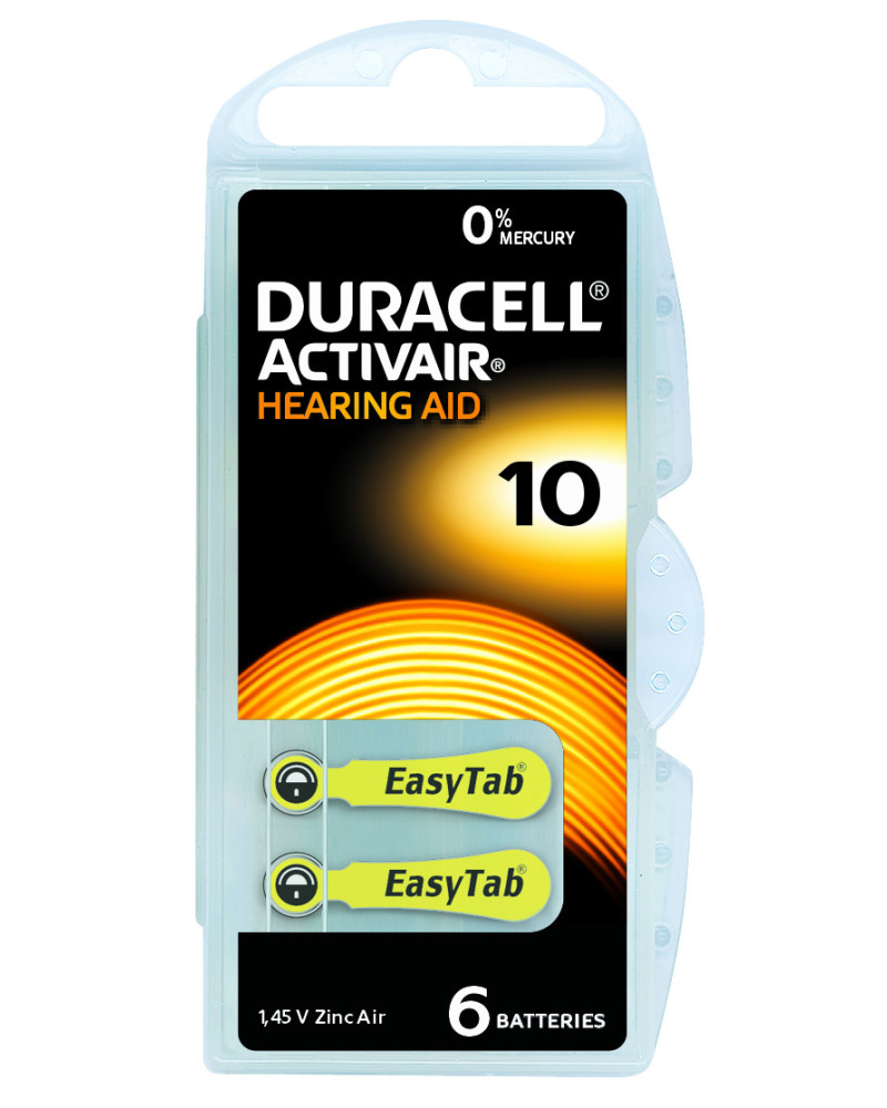 Piles Auditives DURACELL Activair 10 -1 plaquette
