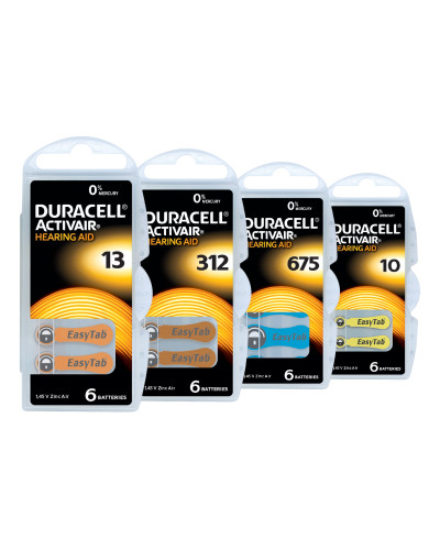 Piles Audives DURACELL Activair 312 - 1 plaquette